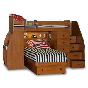  Berg Space Saver Twin over Twin Platform Bed with Desk 