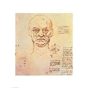 Studies of the Proportions of the Face and Eye   Poster by Leonardo Da 