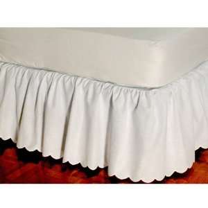  Brittany Scalloped Cotton Bed Skirt, 14 Drop