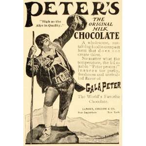   Milk Chocolate Alps Alpine Climber   Original Print Ad