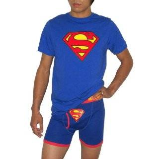   Comics Superhero T Shirt / Tee & Boxer Set   Blue & Red by DC Comics