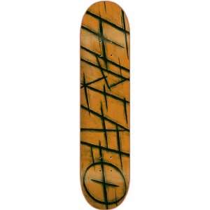  Threat Dischord Skateboard Deck   7.87 Orange Veneer 