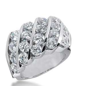  Diamond Wedding Ring 20 Round Stones 0.20 ct. Total 4.00 