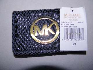 Michael Kors Fulton MK Leather Credit Card Case Wallet  