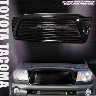 BLACK HORIZONTAL STYLE FRONT HOOD BUMPER GRILL GRILLE ABS 05 06 10 