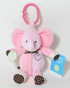 New Carters Pink Plush Musical Elephant Baby Toy  