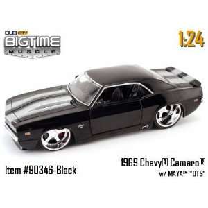  Jada Dub City Big Time Muscle Black 1969 Chevy Camaro with 