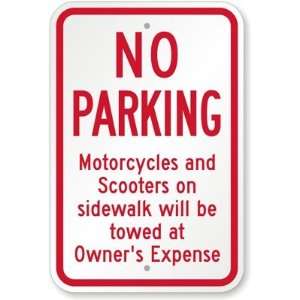  No Parking Motorcycles And Scooters On Sidewalk Will Be 