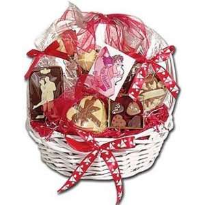 Chocolate, Medium Wicker Valentine Basket  Grocery 