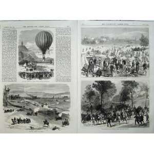    War 1870 Balloon Montmatre Mouzon Meuse Camp Cannon