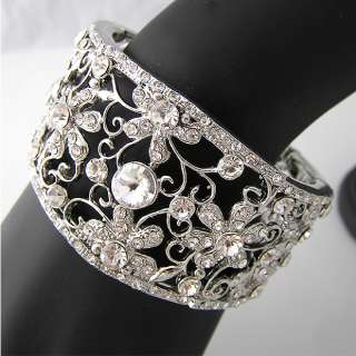 Elegant Bracelet Bangle Cuff W swarovski crystal B079  
