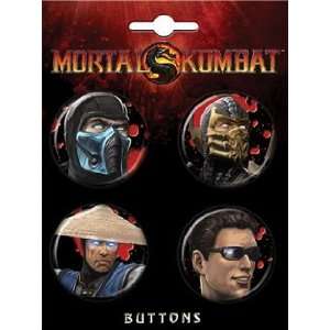  Mortal Kombat Characters Button Set 81645BT4: Toys & Games
