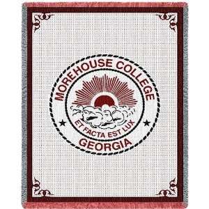 Morehouse College Seal Jacquard Woven Throw   69 x 48