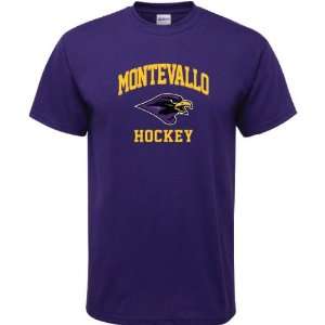  Montevallo Falcons Purple Hockey Arch T Shirt: Sports 