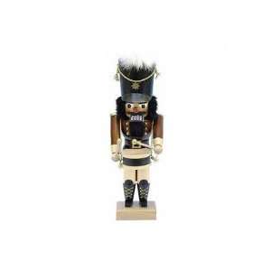  Natural Wood Finish Solider with Black Hat Nutcracker 