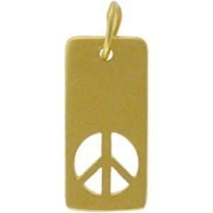  Vermeil Peace Tag 24K Gold Charm: Arts, Crafts & Sewing