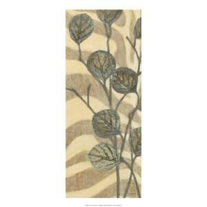    Leaves on Stripes I   Poster by Norman Wyatt (8x20)