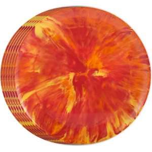  Zak Designs Aurora 10 Inch Dinner Plates with Red and 