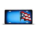 PUERTO RICO AIRBRUSHED METAL LICENSE PLATE TAG