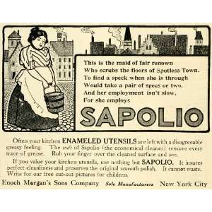  1913 Ad Sapolio Soap Poem Enoch Morgan Household Chores 