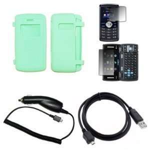 Mint Green Silicone Gel Skin Cover Case + LCD Screen Protector + Rapid 