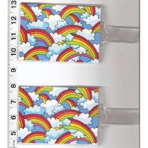   Set of 2 Luggage Tags Made with Rainbow Clouds Fabric: Everything Else