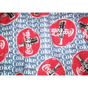   CURTAIN VALANCE MADE FROM COKE COCA COLA FABRIC 