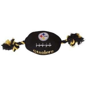  Pets First Pittsburgh Steelers Pet Football Rope Toy, 6 Inch long 