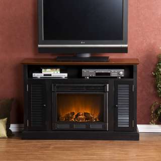 Black TV Media Center Stand Electric Fireplace FA9305E  