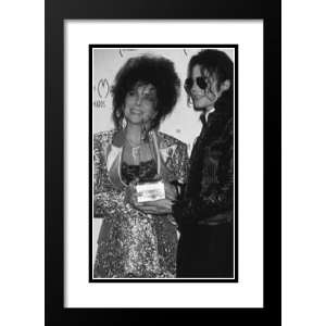   Matted 25x29 Elizabeth Taylor And Michael Jackson