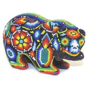  Bear ~ 6 1/8 Inch ~ Huichol Bead Art