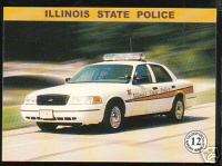 ILLINOIS STATE POLICE HIGHWAY PATROL TROOPERS Car Card  