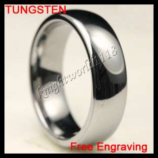 New Dome Tungsten Caribide Promise Ring Wedding Band  