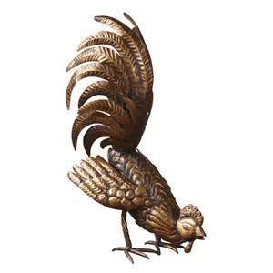 Uttermost Metal Rooster Statue in Antiqued Gold:  Kitchen 