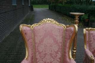 French Louis XV complete living room set that contains a bench with 4 