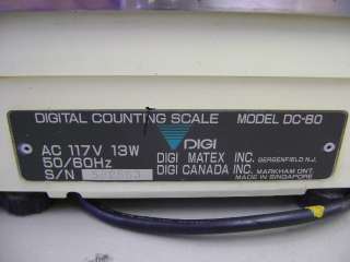   30LB DIGITAL PIECE PART PARTS COUNTING SCALE DC 80 INDUSTRIAL  