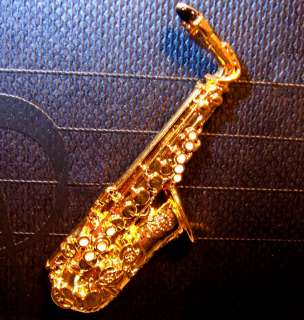 Selmer Mark VI Alto Sax Replica Jewelry Pin Gold Plated  