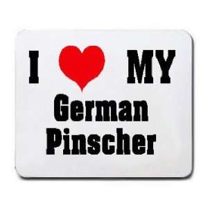  I Love/Heart German Pinscher Mousepad: Office Products