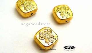 VERMEIL Gold Bali Handmade Spider Beads 10mm B219V  