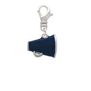  Small Navy Blue Megaphone Clip On Charm Arts, Crafts 