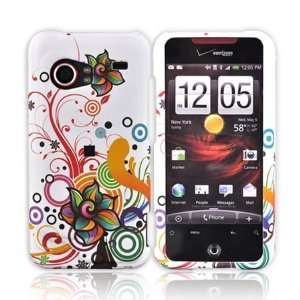  For HTC Droid Incredible Hard Case Autumn FLOWER WHITE 