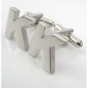  Silver Letter K Initial Cufflinks Cuff links Everything 