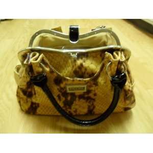  Prada Inspired Fashionable 2 Tone Animal Print Handbag 