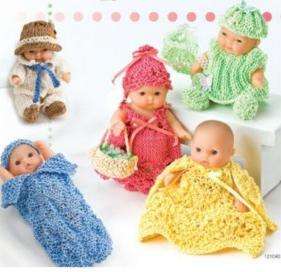 KNITTING Patterns ITTY BITTY Baby 5 Doll Clothes CUTE  
