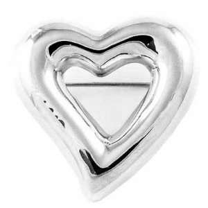  Sterling Silver Intertwining Heart Pin Jewelry