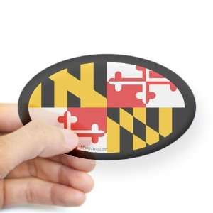 Maryland State Flag Flag Oval Sticker by 