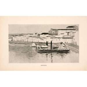   Italy Adriatic Sea Peninsula Ship   Original Halftone Print: Home