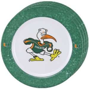  Miami Hurricanes NCAA Dinner Plates (4 Pack) by Duck House 