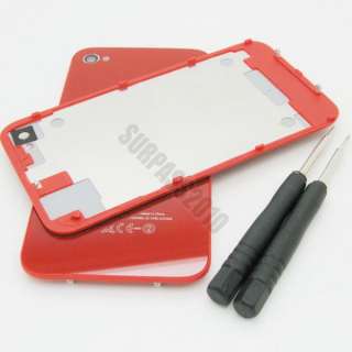 Glass back rear cover housing battery door for iphone 4S 4GS red 