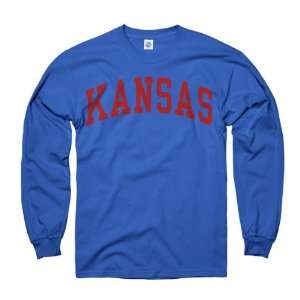  Kansas Jayhawks Royal Arch Long Sleeve T Shirt Sports 